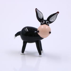 カスタム手作りムラーノランプウォックガラスロバ動物置物 - Product Image 2