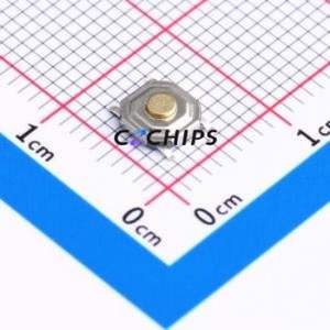 HX TS5216A 250gf Tactile Switch SMD-4P,5.2x5.2mm Switch Single Pole Single Throw Round Button 2.5N Vertical Mount - Product Image 1