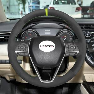 Housse de <span class=keywords><strong>volant</strong></span> en cuir Nappa pour <span class=keywords><strong>Toyota</strong></span> Camry 2018-2019 Avalon 2019 Corolla 2019-2020 <span class=keywords><strong>RAV4</strong></span> 2019 Enveloppe de direction - Product Image 5