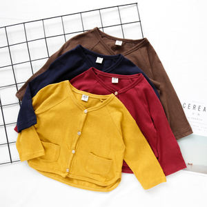 Camiseta de Manga Larga para Niños, Cuello en V, Algodón, Informal, Ropa para Niños, Conjuntos para Niños Pequeños, Camiseta al por Mayor, Cárdigan para Niños, Blusas para Niñas - Product Image 6