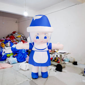 Muñeca Inflable Personalizada de Dibujos Animados <span class=keywords><strong>Azul</strong></span>, Decorativa, Publicitaria, Niña Pequeña de Dibujos Animados - Product Image 3
