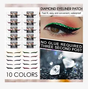 2022 Diamant Roze Goud Zilver Glitter Eye Liner Make-Up Eyeliner Wimpers Met Eyeliner Stickers