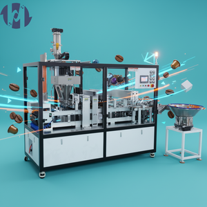 เครื่องบรรจุและปิดผนึกแคปซูลกาแฟอัตโนมัติ 4 แถว พร้อมระบบเซอร์โว Schneider และระบบเติมไนโตรเจนสำหรับ <span class=keywords><strong>Nespresso</strong></span> - Product Image 1