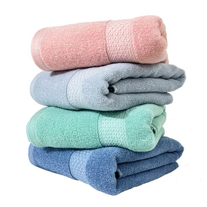 <b>Bath</b> <b>Towel</b> <b>Set</b> 70x140 Cm Pure Cotton Solid Color Skin Friendly Gift <b>Towels</b> Rectangle Shape - Product Image 4