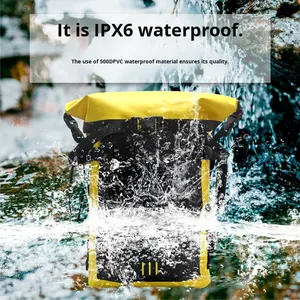 Mochila Impermeable para Deportes al Aire Libre, Bolsa Seca con Cierre Enrollable, Correas Dobles para los Hombros, Gran Capacidad, Bolsa Seca de PVC para Natación - Product Image 3