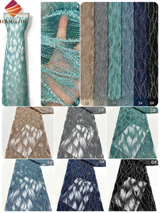 Vải ren pha lê lấp lánh thời trang cao cấp, chất lượng cao, kiểu lưới Pháp đính hạt, dùng cho váy dự tiệc, dạ hội - Product Image 6