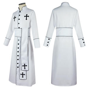 बिक्री पर मध्यकालीन पुजारी पोशाक रोमन पादरियों पास्टर कॉस्प्ले पोशाक पुरुष पुजारी वर्दी पिता पोशाक - Product Image 2