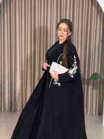 Vêtements en gros Abaya musulmane, design simple, Abaya musulmane à manches longues, robe maxi islamique