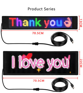 Настраиваемый DIY программируемый светодиодный знак для автомобилей Мягкий тонкий гибкий окно рекламное оборудование USB Bluetooth App Control IP65 - Product Image 6