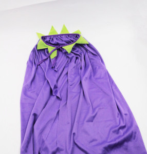 Mantello da Mago Viola con Colletto <span class=keywords><strong>Verde</strong></span>, Costume di Halloween per Bambini - Product Image 3