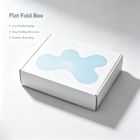 Boîte pliante en papier blanc personnalisée, acceptant les commandes d'échantillons, boîte d'expédition recyclable pour l'emballage de vêtements et de textiles.