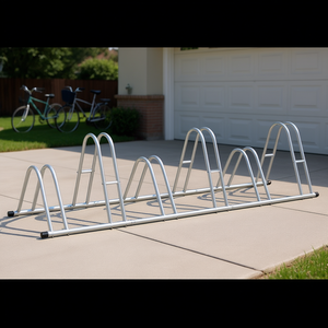 Porte-vélos autoportant en acier galvanisé pour 6 vélos – Solution de rangement au sol - Product Image 2