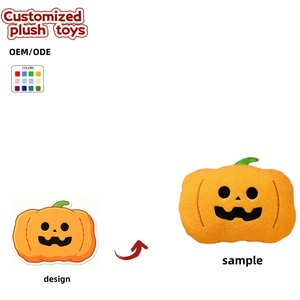 OEM ODM Almohada de Peluche de Calabaza de Halloween, Cojín Suave de Jack-o'-lantern para Alivio del Estrés, Compañero para Sofá, Decoración Festiva, Regalos - Product Image 1