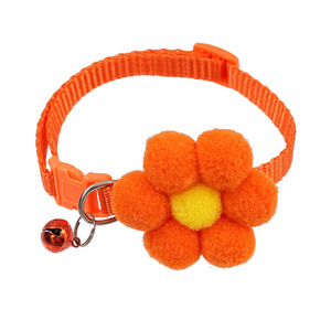 Ensemble collier et laisse en <span class=keywords><strong>mohair</strong></span> doux pour animaux <span class=keywords><strong>de</strong></span> compagnie, réglable avec étiquette d'identification, breloque clochette florale pour chats et petits chiens - Product Image 5