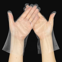 Gants en PE transparents, imperméables, pour la vaisselle, anti-huile, surface texturée givrée, gants jetables en TPE transparents pour le nettoyage