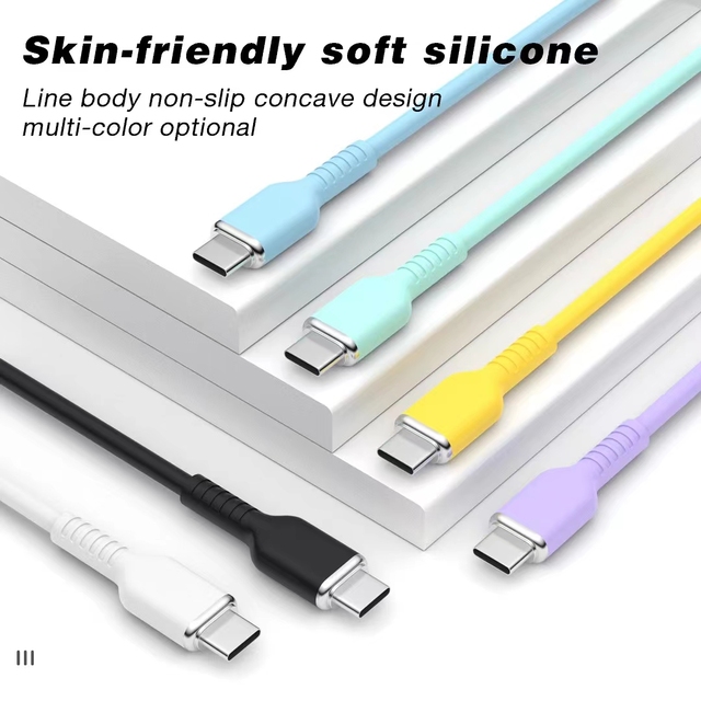 Wholesale Quick Charge Soft Silicone V8 Micro USB Cable Type-C USB Fast Charging Data Cable for Android Iphone