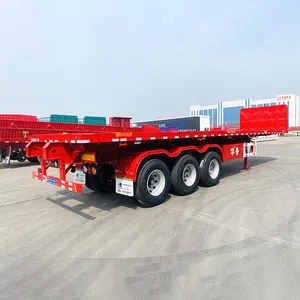 Brand New Heavy Duty Trailer 40Ft Flatbed Truck Semi-Trailer 50 Ton Flatbed Trailer