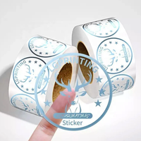 Autocollants personnalisés en vinyle PET transparent auto-adhésif, papier synthétique, étiquettes en feuille d'or pour emballage