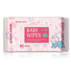 Soft Skin Care Pure Natural Organic Fiber Degradable Baby Wipe Cleaning Use And Non-woven Materials For Baby Care