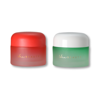 Pot vide pour beurre corporel 45ml 45g 50g 100 200g, rouge, pour crème visage, baume à lèvres mat givré, flacon en verre, pot cosmétique avec couvercle