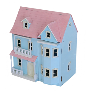 <span class=keywords><strong>Maison</strong></span> <span class=keywords><strong>de</strong></span> poupées en bois pour enfants, Kits pour <span class=keywords><strong>maison</strong></span> <span class=keywords><strong>de</strong></span> poupées victoriennes, élégante, échelle 1/12 - Product Image 1