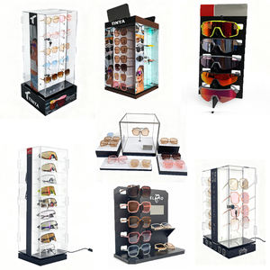 Expositor de Gafas de Sol y Lentes de Acrílico con LED, Negro Transparente, de Media Montura, para Mostrador o Mesa, para Venta en Tiendas - Product Image 4