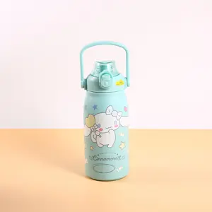 Neue Einführung Sanrio Wassertasse 1.200ml tragbare Sport-Wasserflasche für den Außenbereich Thermos 316 edelstahl Sanrio Karikatur Trinkbecher
