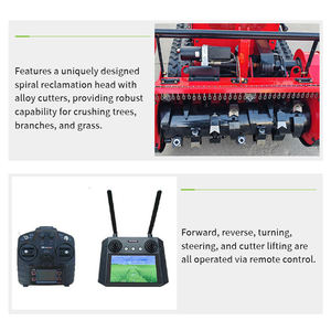 Mesin Mulcher hutan robot pemotong rumput Remote Control 800mm Diesel dipasang depan tugas berat - Product Image 3