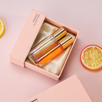 Flacon roll-on de luxe en verre de 10 ml, vide, pour huiles essentielles et parfums, avec bouchon doré, format voyage, emballage cosmétique, marque privée