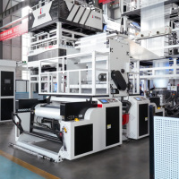 Máquina de película soplada de una sola capa con soplado vertical ascendente y cabezal de matriz rotatorio