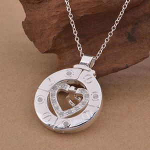 Gold Plated Brass Zircon Link <b>Chain</b> Stairway to Heaven Heart Pendant Necklace for Women & Men - Product Image 5