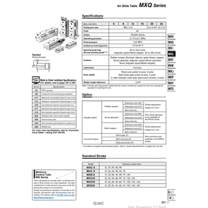 MXQ12-30A โต๊ะสไลด์ลมนิวเมติก SMC - Product Image 1