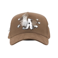 Casquettes de baseball unisexes de haute qualité à 5 panneaux en daim respirant et imperméable, avec visière incurvée, motif feuille en strass et imprimé léopard