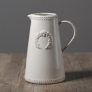 แจกันเซรามิกเคลือบลายดอกไม้สไตล์ยุโรปคลาสสิก แจกันตกแต่งสไตล์เรโทร แจกันดอกไม้สำหรับตกแต่งบ้าน สำนักงาน งานแต่งงาน - Product Image 3