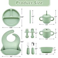 Ensemble d'alimentation pour bébé personnalisé, assiettes et bols de rangement pour enfants, récipient portable en silicone pour micro-ondes, motif de dessin animé, sans BPA, qualité alimentaire