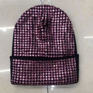 Manufacturers Autumn <b>Winter</b> Warm Acrylic Knitted Tiene Heeft Tem <b>Men</b> and Women Hot Drilling Drill <b>Hat</b> - Product Image 4