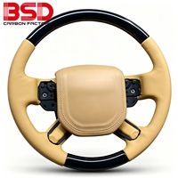 Volant en bois et cuir BSD pour Land Rover Range Rover, 4 branches, 35 mm, accessoires automobiles de qualité supérieure pour l'intérieur de la voiture