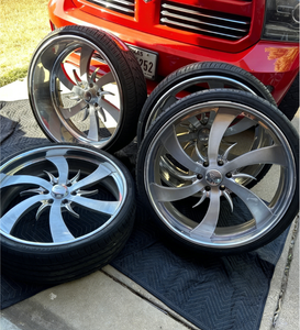Jantes en alliage forgé chromées polies RCSR personnalisées 1/2 pièce à 6 branches pour roues Chevrolet 6x139.7 de 22, 24, 26, 28, 30 pouces et pour <span class=keywords><strong>BMW</strong></span> - Product Image 4