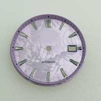 Nuovo Quadrante NH35 da 33,5mm, Faccia Orologio Subacqueo con Texture Metallica GS per Modifica Orologi Meccanici, Accessori per Orologi