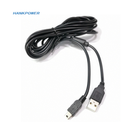 Mini USB de 3m para el cable de carga del controlador PS3 con anillo magnético para el cable del cargador USB del controlador inalámbrico PS3