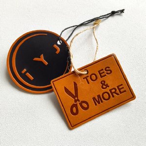 Custom High Quality Kraft Paper Leather <strong>Labels</strong> for Clothing, <strong>Jeans</strong>, Shoes, Bags - Product Image 1