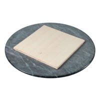 Table basse de salle à manger Lifepursue en marbre naturel vert foncé