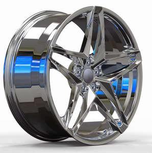 Jantes de course sportives 5x114.3 5x112 18 20 22 24 pouces, chrome miroir, monobloc, forgées, pour voitures particulières Audi Tesla BMW - Product Image 1