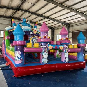 Château <span class=keywords><strong>gonflable</strong></span> à thème <span class=keywords><strong>licorne</strong></span> avec double toboggan, <span class=keywords><strong>structure</strong></span> de saut en PVC de qualité commerciale pour les fêtes d'enfants et les parcs d'attractions - Product Image 6