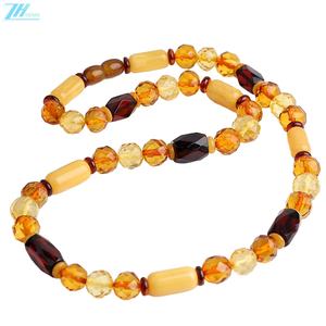 <span class=keywords><strong>Collar</strong></span> de cuentas de ámbar facetadas no optimizadas del mar Báltico natural <span class=keywords><strong>Collar</strong></span> de regalo de Navidad <span class=keywords><strong>Collar</strong></span> de regalo - Product Image 1