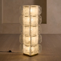 Lampe sur pied sculpturale en verre artisanal pour chambre, salon, villa, hôtel, projet de design d'intérieur