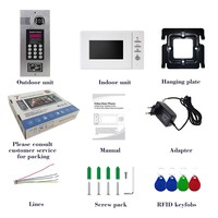 Système d'interphone vidéo pour appartement, écran tactile, téléphone de porte avec caméra intégrée, moniteur intérieur mural