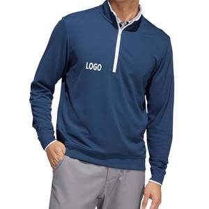 Pull à glissière quart imprimé à carreaux léger de haute qualité pour hommes Logo personnalisé support pour printemps Sport Golf sweat-shirt athlétique - Product Image 6