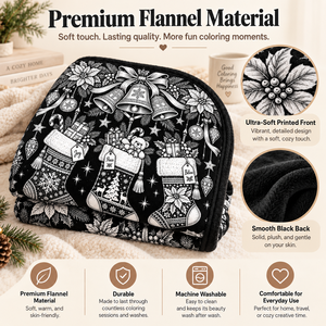 Custom Christmas DIY Coloring <b>Throw</b> Blanket Rectangular Plush Home Decor Winter Family Activity Kids Gift OEM/ODM - Product Image 5
