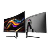 Moniteur de jeu LED incurvé 24/27/32/34 pouces 1080P/2K/4K HDR avec port USB, WiFi intégré, haut-parleur intégré